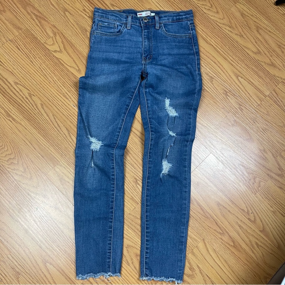 Levi's Girls 720 High Rise Super Skinny Distressed Jeans Size 10 Reg.